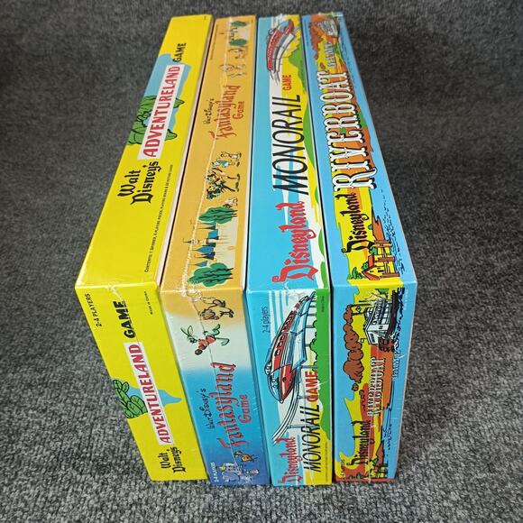 Disney Board Game Lot 4 Adventureland Fantasyland Monorail River 2005 SEALED - Picture 15 of 15
